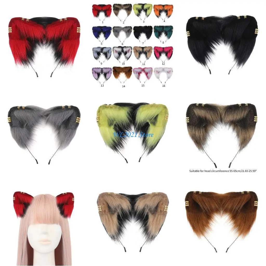 

G5GC повязка на голову на Хэллоуин в форме кошачьих ушей, обруч для волос, вечерние головной убор, костюм для косплея, реквизит