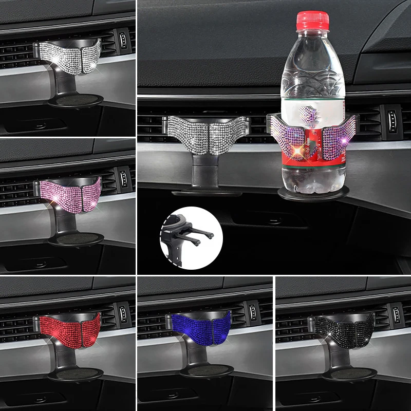 Vehicle Mounted Beverage Bottle Storage Rack Car Mounted Air Outlet Inlaid Drill Water Cup Bracket Car Organizer Car Cup Holder