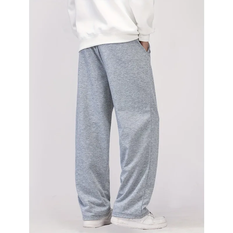 سراويل الجري غير الرسمية للرجال من American Street، أنبوب مستقيم فضفاض مناسب للخريف والشتاء، منتج جديد للجنسين، سراويل رياضية للجري غير رسمية