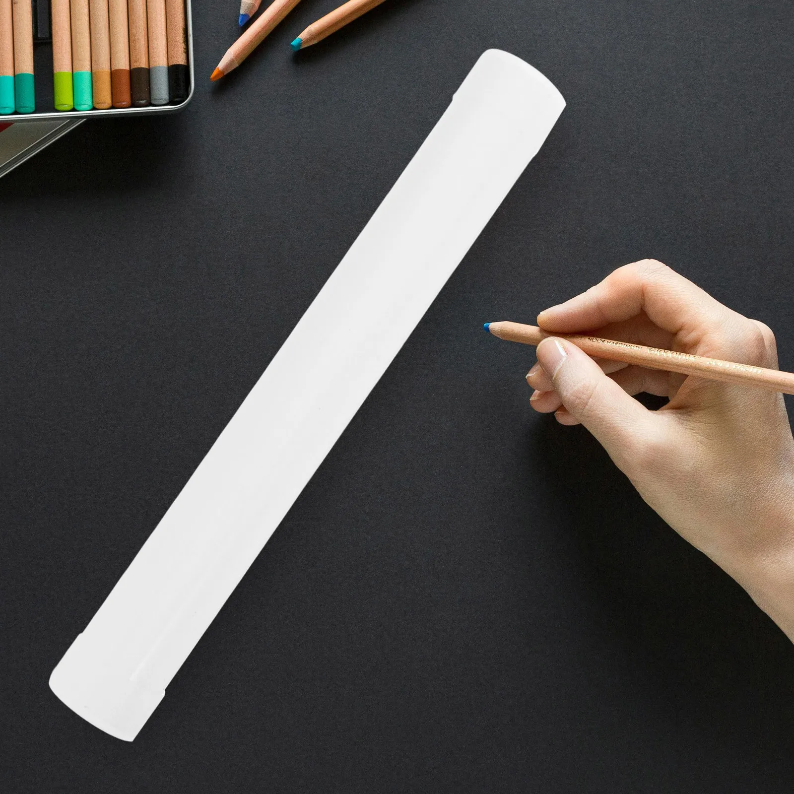 5 قطعة بولي كلوريد الفينيل المشارك أنبوب حامل دائم اللوحة تخزين أنبوب 31 سنتيمتر طول 4 سنتيمتر قطر حاوية واقية مقاومة للماء للفن و