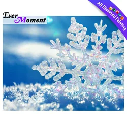 Ever Moment Diamond Painting Picture Of Rhinestone Snow Handmade AB Drill Kits Diamond Embroidery Mosaic 5D DIY Decor 3F092