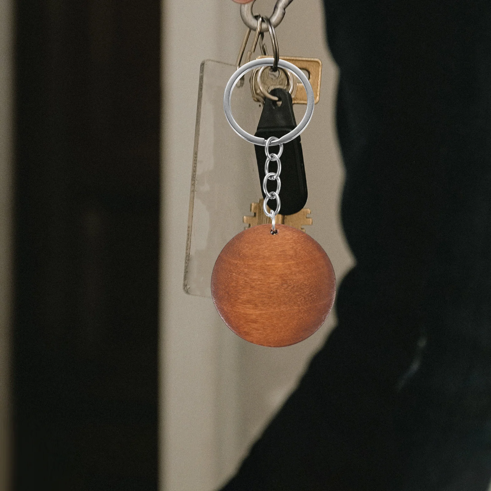 

4 шт. деревянный брелок, пустой круг, глубокий кофейный цвет, аксессуары для рукоделия, подвеска, очаровательные принадлежности для изготовления ювелирных изделий