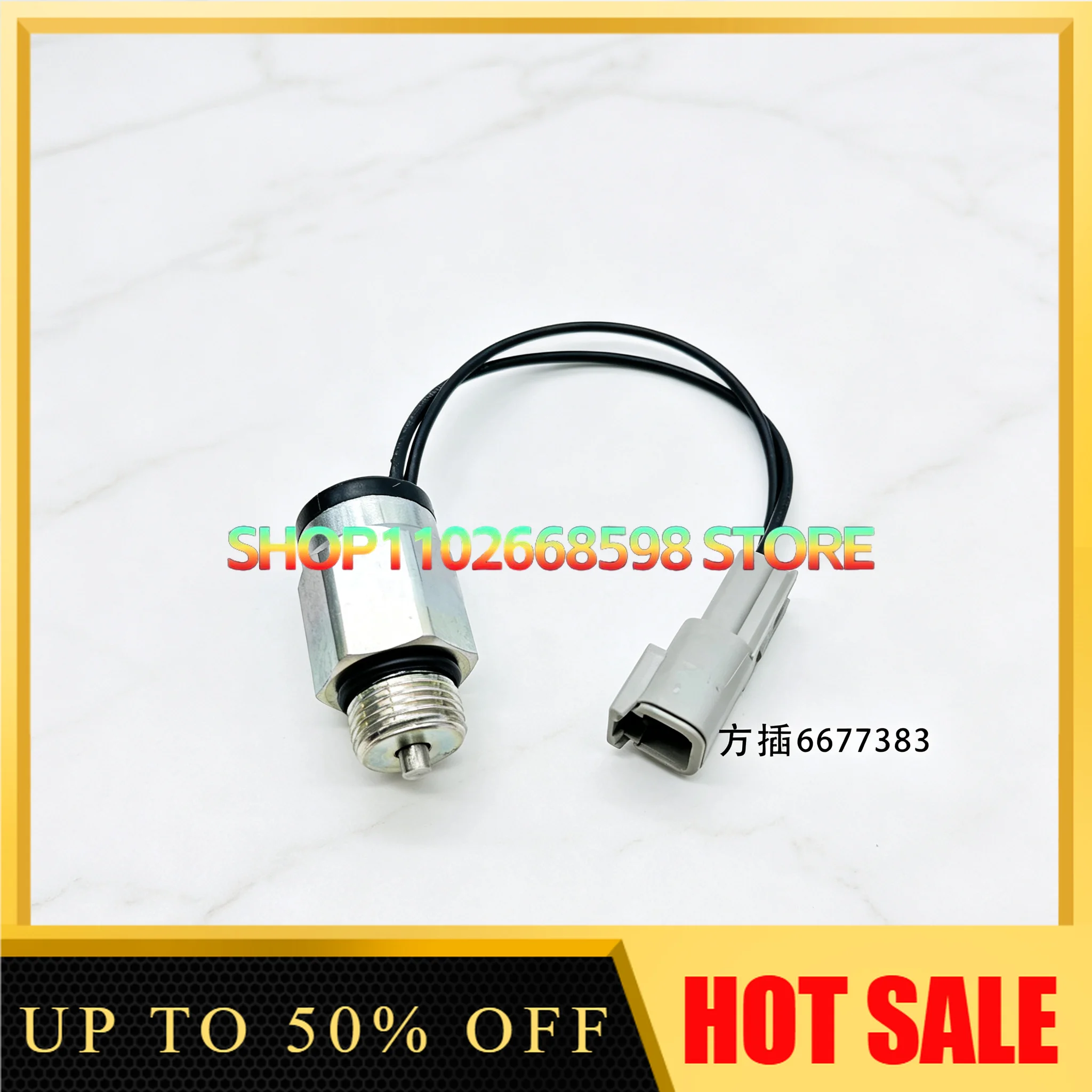Loader Interlock Actuator 12V Flameout Solenoid Valve Switch Oil Cut-off Valve 6676029 6677383 for Construction Equipment