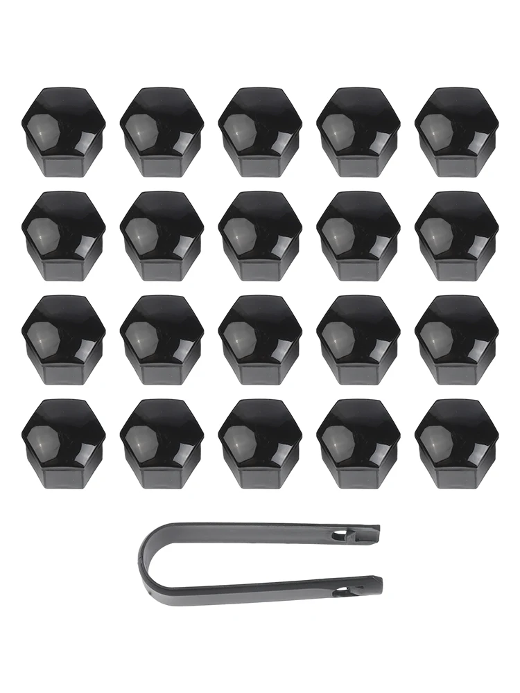20pcs 19mm Silicone Hexagon Wheel Nut Dust Covers for Protecting Car Hub Screws from Rust and External Elements