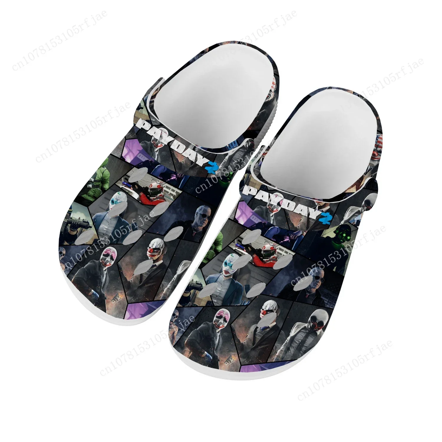 

PAYDAY 2 Home Clogs Hot Cartoon Game Mens Womens Teenager Fashion Custom Built Water Shoes Garden Beach Hole Slippers Sandals