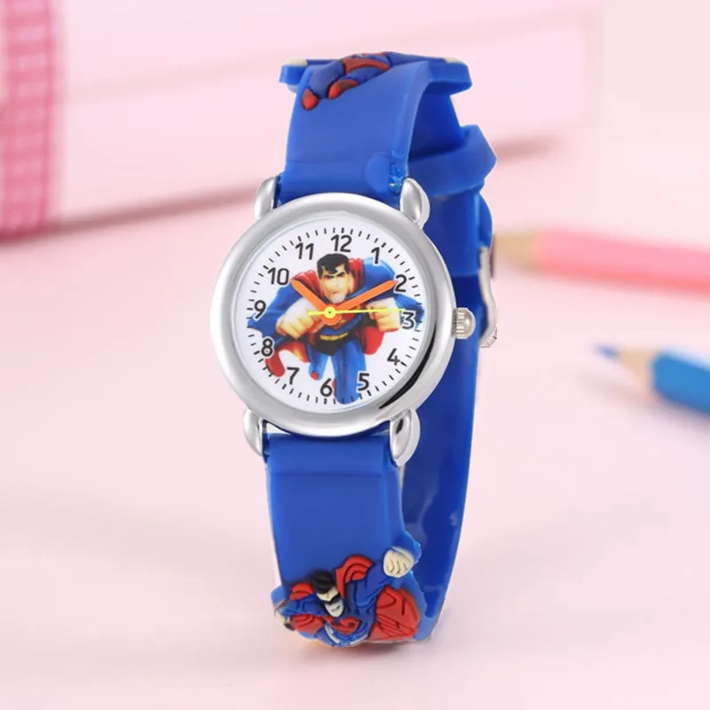 

Милые часы с героями мультфильмов для детей, повседневные силиконовые часы для мальчиков, простые детские кварцевые часы, лучший рождественский подарок montre enfant