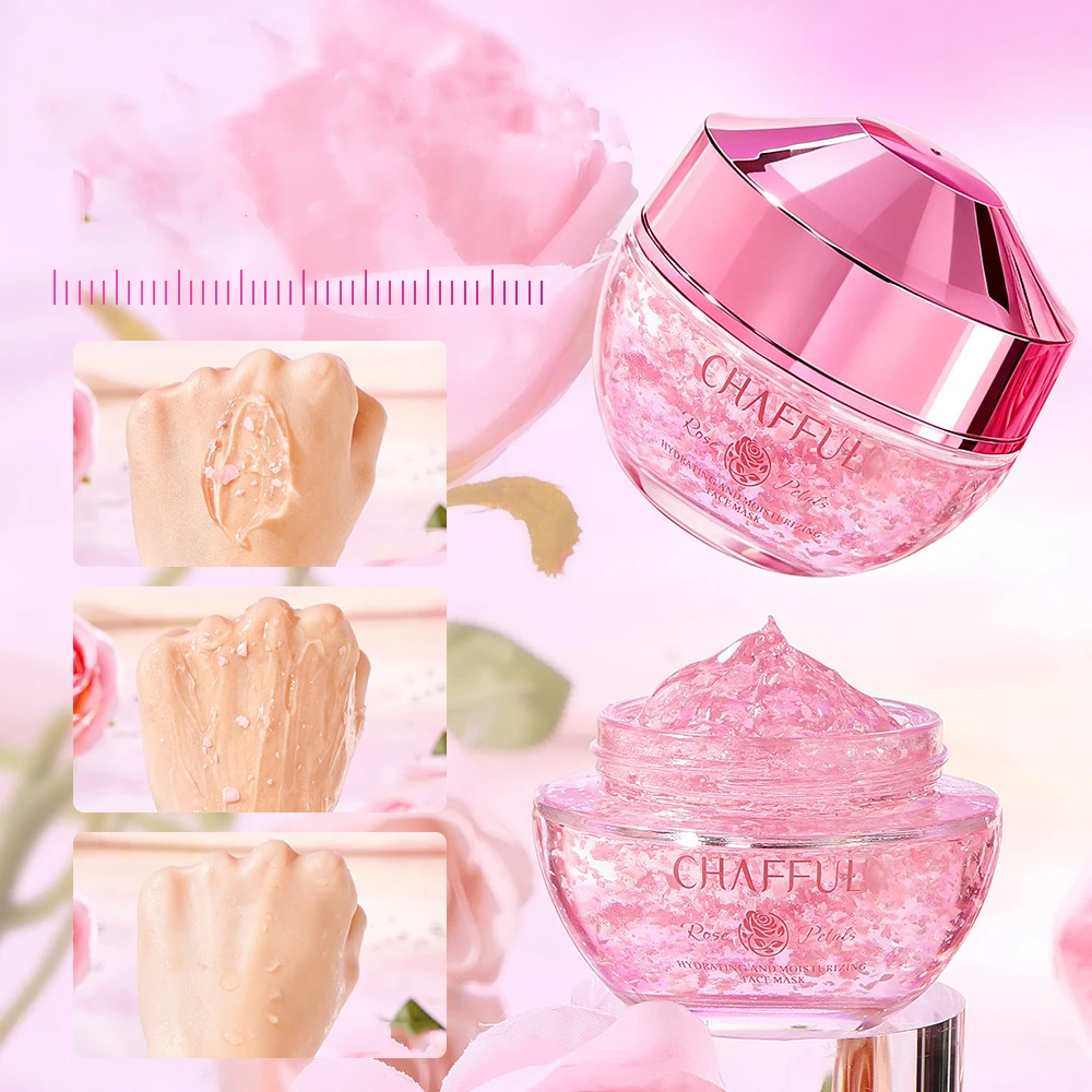 

Rose Petal Sleep Mask Moisturizing Face Mask Deep Cleansing Oil Control Firming Nourishing Beauty Mask Smooth Korean Skincare