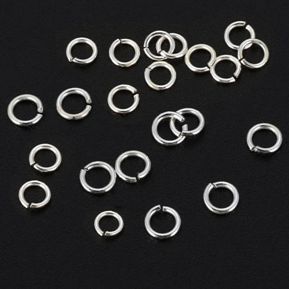 

30pcs/lot 925 Sterling Silver Open Jump Rings Split Ring for DIY Earrings Bracelet Connectors Jewelry Making Findings Components