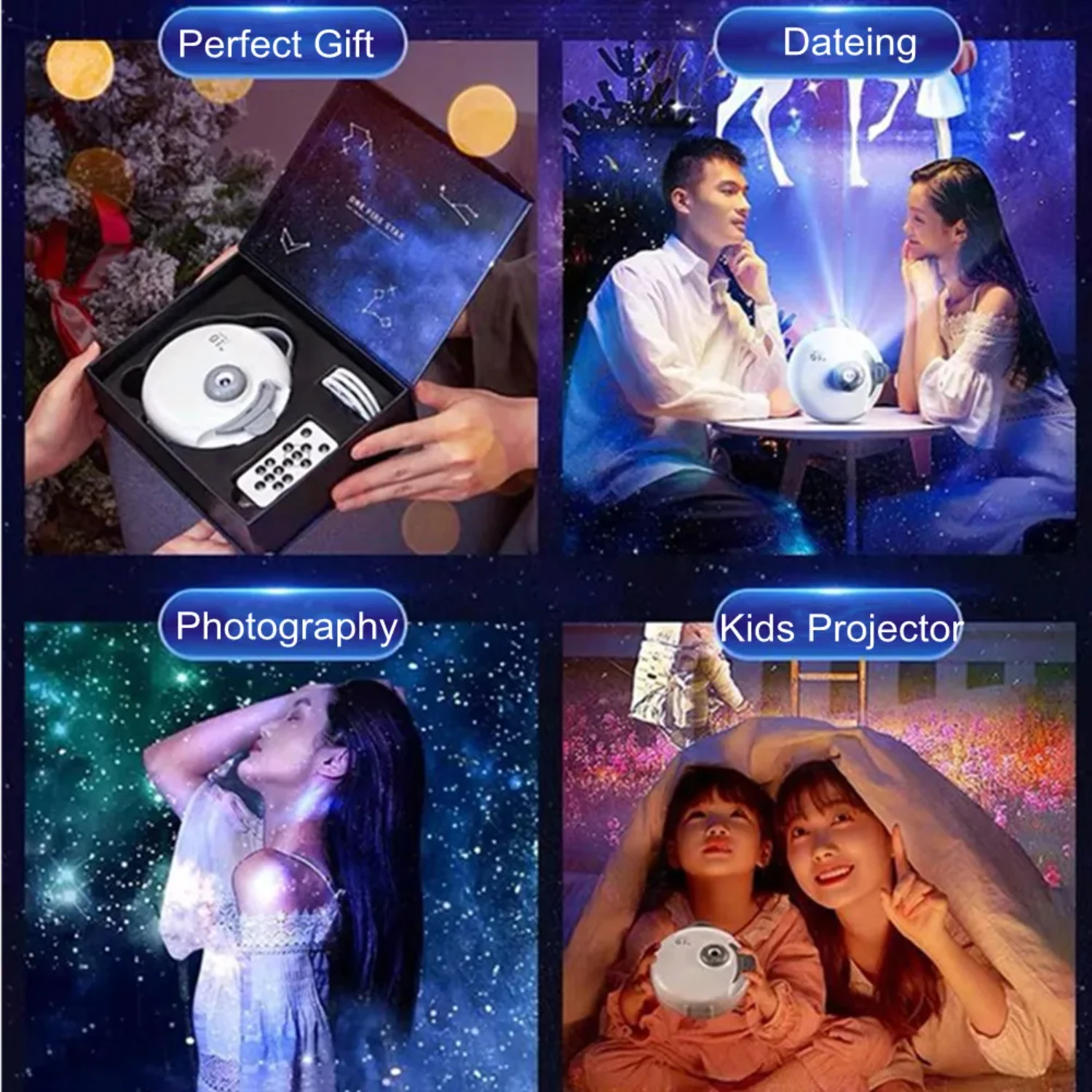 New 32 in 1  Planetarium Projector Starry Sky Night Light with Bluetooth Music Star Projector LED Lamp for  Bedroom Decor