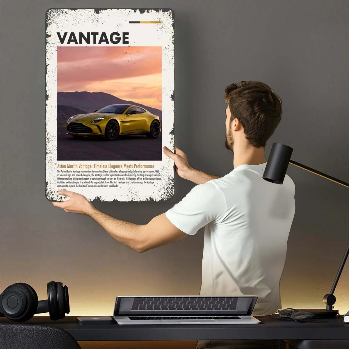 Aston Martin Vantage Metal Sign Cars Poster Bathroom Decoration Living Room Retro Tinplate Signs for Garage Wall Art Decoration