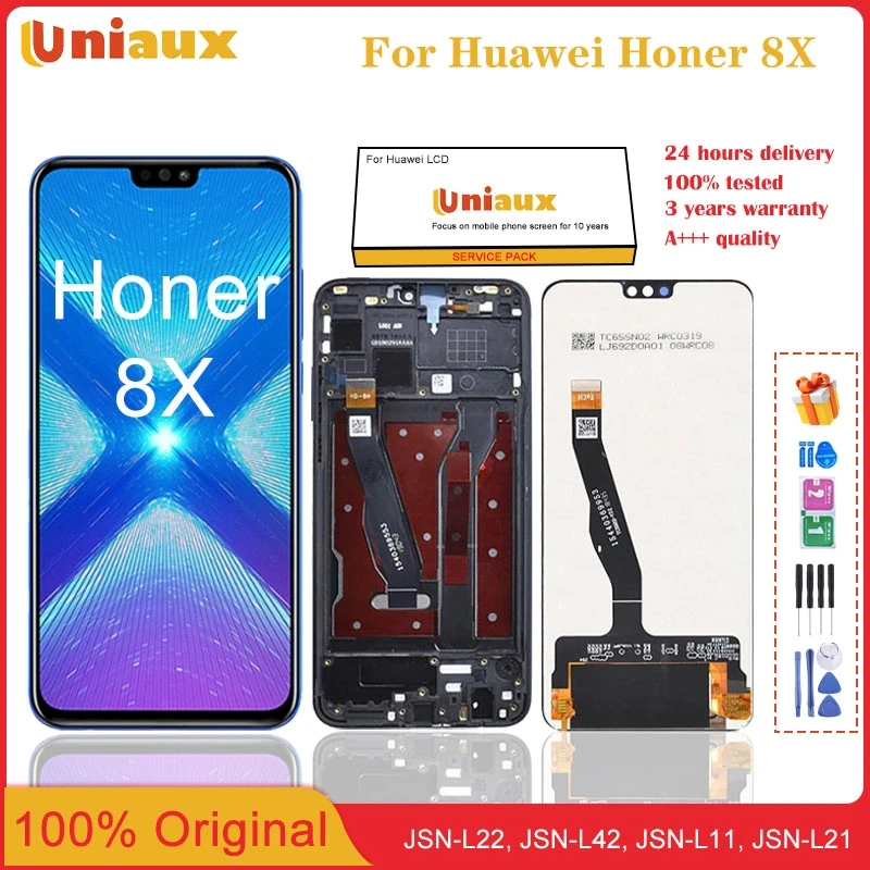 

6.5" Original For Huawei Honor 8X LCD Display Touch Screen Digitizer Assembly For Honor 8X JSN-L22 JSN-L42 LCD Replacement Parts