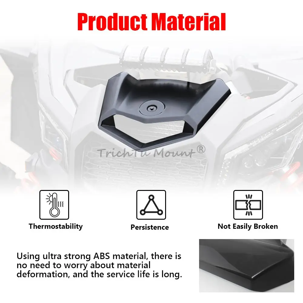 غطاء وجه توربو أمامي ملحقات UTV بلاستيك أسود متوافق مع Can-Am Maverick X3 Max R RR 2017-23 استبدال لـ # 705011095 #4