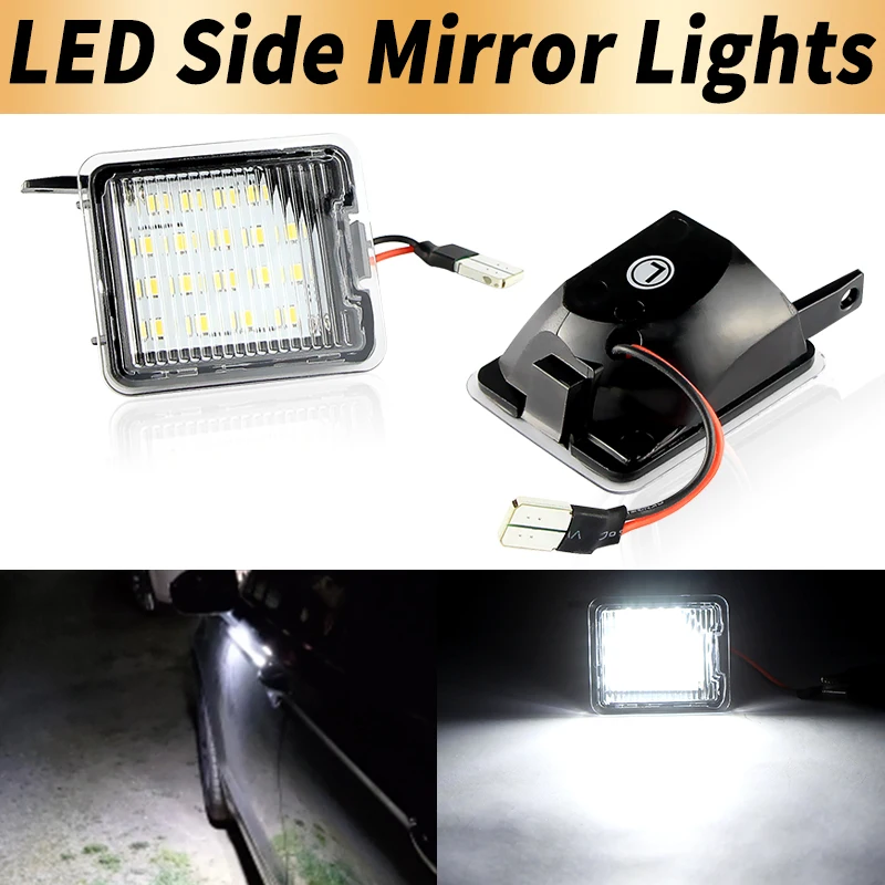 LED Side Mirror Puddle Lights Canbus For Ford C-Max Focus 10-20 Galaxy 06-15 Kuga 08-20 Escape 13-20 Mondeo 07-20 S-Max 15-20