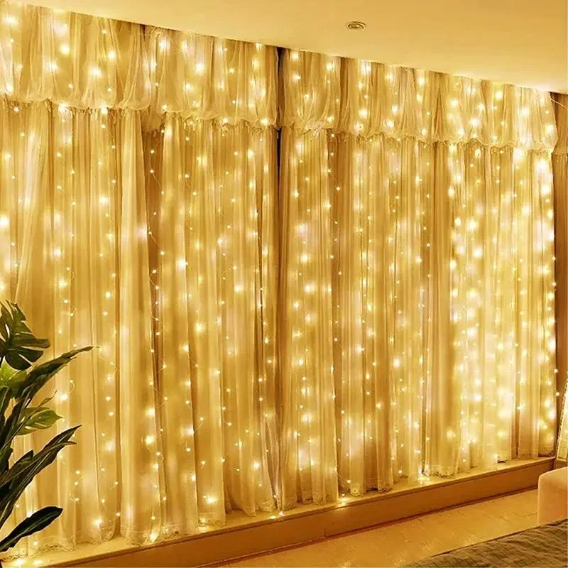 USB tenda stringa luci fata luce ghirlanda di natale festone telecomando Led luce festa di nozze camera da letto decorazione della casa