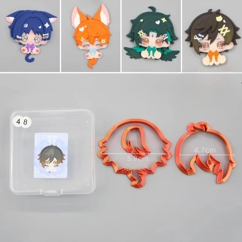 

Сверхлегкая смоляная глина Q-версия, мультяшная кукла, форма волос, аксессуар, форма для резки, сделай сам, полимерная глина, аниме-персонаж, инструмент для изготовления волос