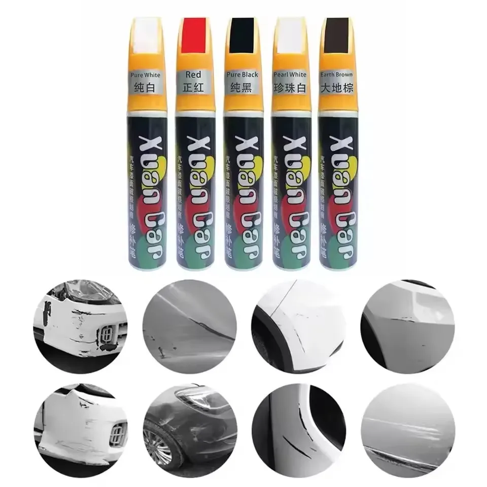 قلم طلاء لإصلاح خدوش السيارة باللون الأسود لإصلاح الطلاء، متوفر بألوان متعددة، قلم إصلاح الطلاء يغطي ملحقات الخدوش