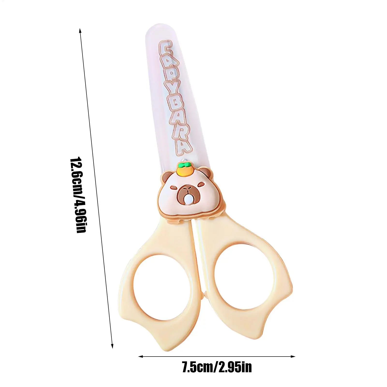 Ciseaux de sécurité pour enfants, ciseaux de sécurité Capybara avec pointe ronde, poignée antidérapante, papeterie pour étudiants, fournitures d'activités pour enfants
