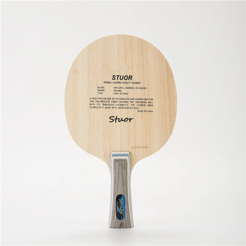 Stuor 7Ply BLUE Carbon Fiber Table Tennis Blade Ping Pong Racket  5 Wood 2 Arylate Carbon Professional  Blade Blue ALC Offensive