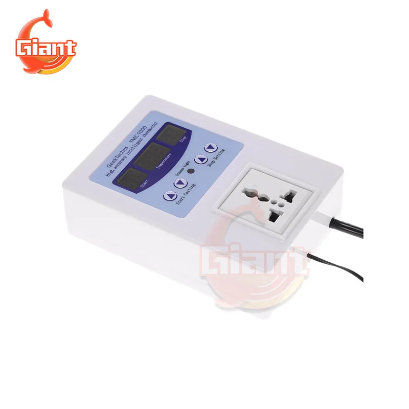 Imagem -03 - Controlador de Temperatura Digital Aquecimento Inteligente Sensor de Refrigeração Termostato Display Led Soquete de Controle de Temperatura Tmc1000
