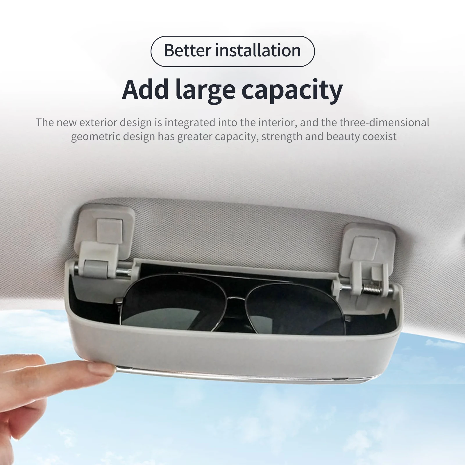 Fit For VW ID4X ID4 CROZZ ID6 CROZZ ID.6 X ABS Car Glasses Sunglasses Case Holder Grab Handle Storage Box Auto Styling