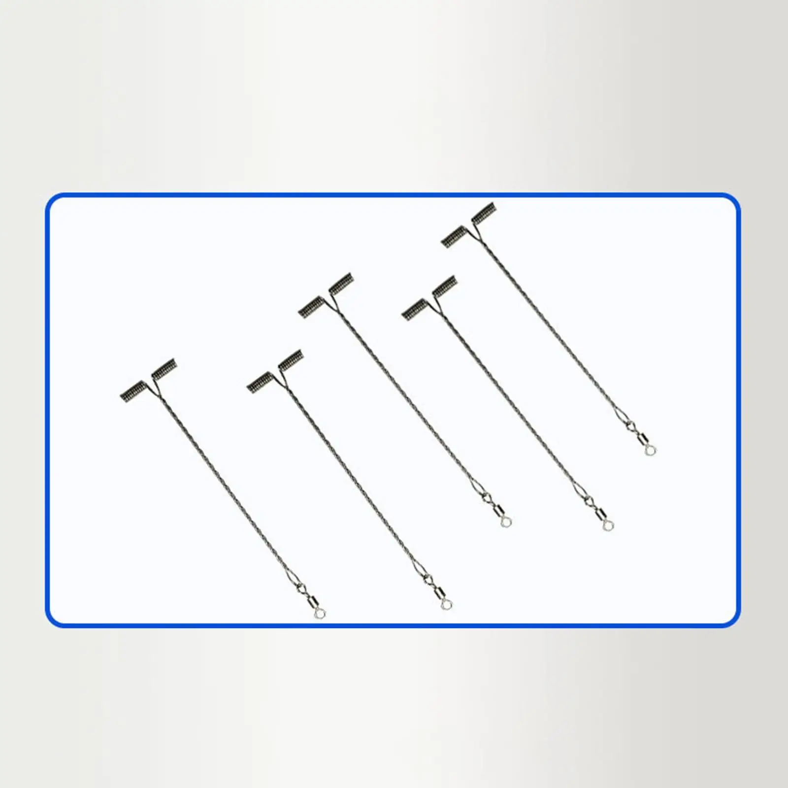 Stainless Steel Sinker Slides Fishing Lures Line Wire Leader Trace T Shape Swivels Fishing Gear for Sea Fishing Rigs