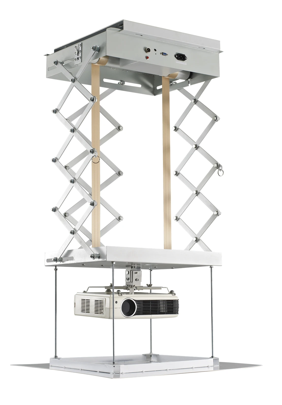 100 To 300 CM Projector Lift Motorized Ceiling Projector Scissor Bracket Projector Hidden Lifter With Remote Control