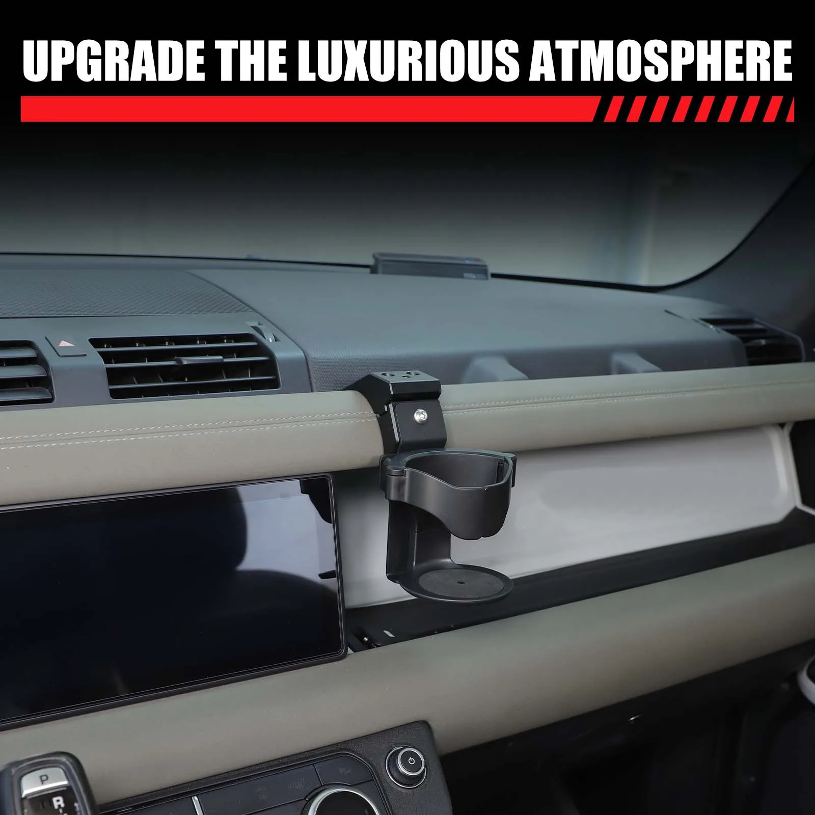 

For 2020+Land Rover Defender dashboard expansion water cup holder Car dashboard installation water cup holder Aluminum alloy 1p