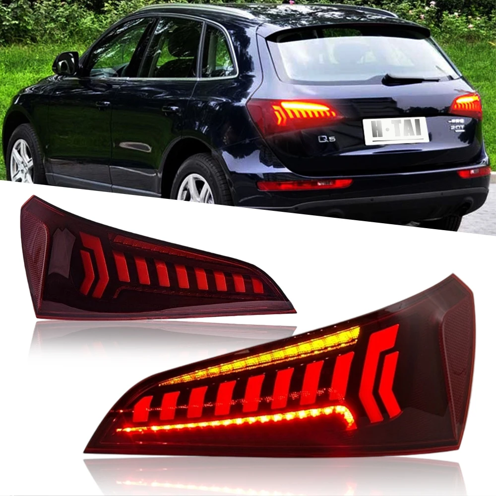 

Пара задних фонарей в сборе для Audi Q5 2008-2012 2013-2017, задний фонарь, стоп-сигнал, фары дальнего света, светодиодные задние фонари
