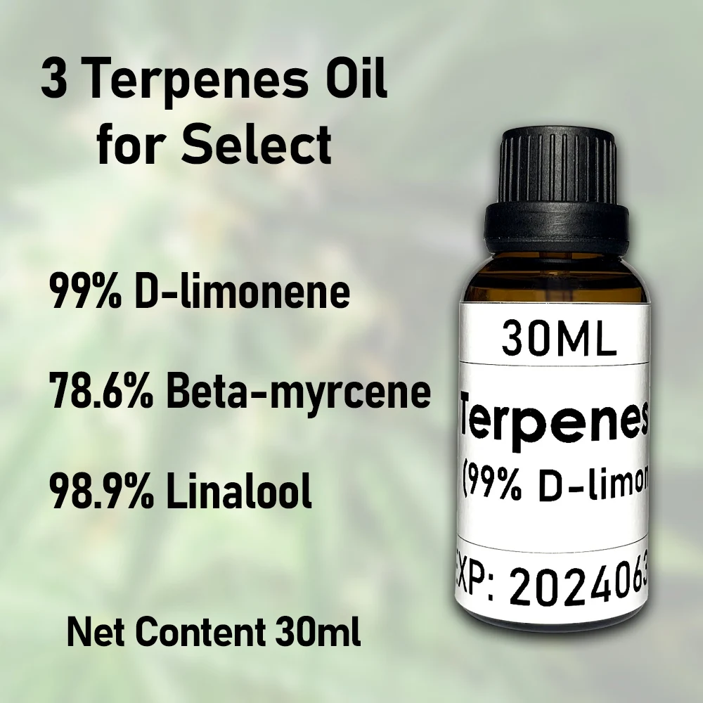 Terpenos de grado alimenticio puros, extractores naturales de 30ML, lata de aceite, Cosméticos DIY u otro líquido de sabor para diferentes usos