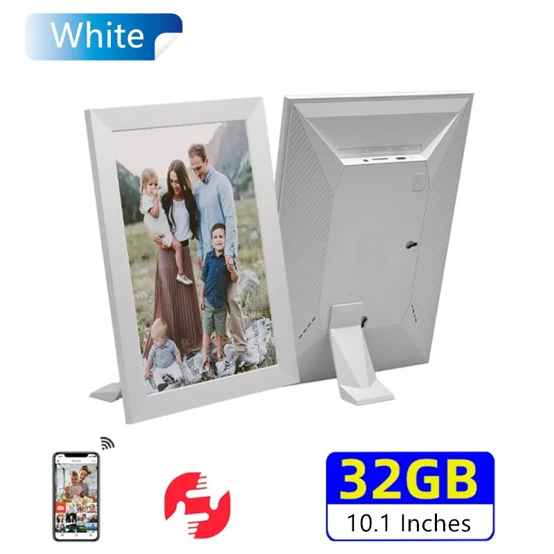 32GB FRAMEO 10.1인치 스마트 WiFi 디지털 액자 1280x800 IPS LCD 터치 스크린, 친구와 가족을 위한 최고의 크리스마스 선물