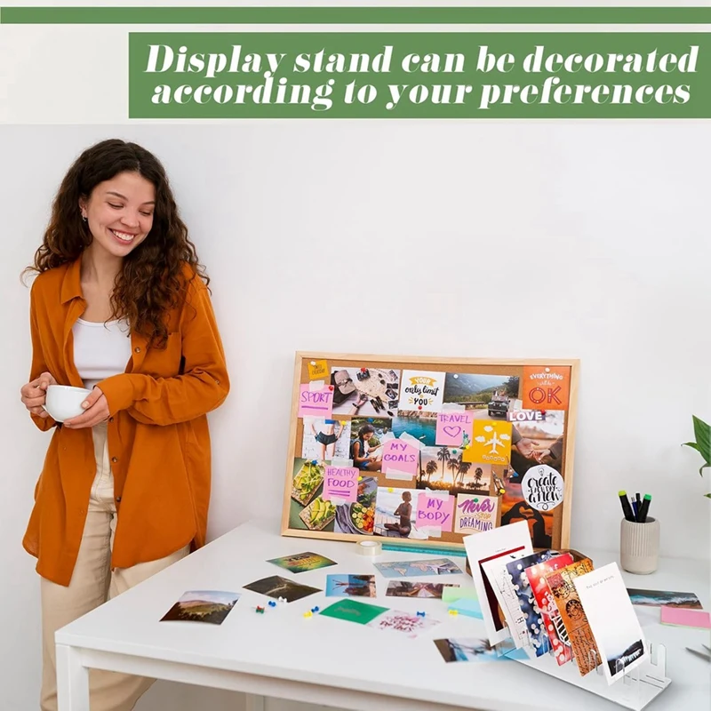 3 ชิ้น 12 ชั้นอะคริลิคการ์ดอวยพรขาตั้งจอแสดงผล Clear Card ขาตั้งง่ายต่อการประกอบโปสการ์ดสติกเกอร์ผู้ถือบัตร