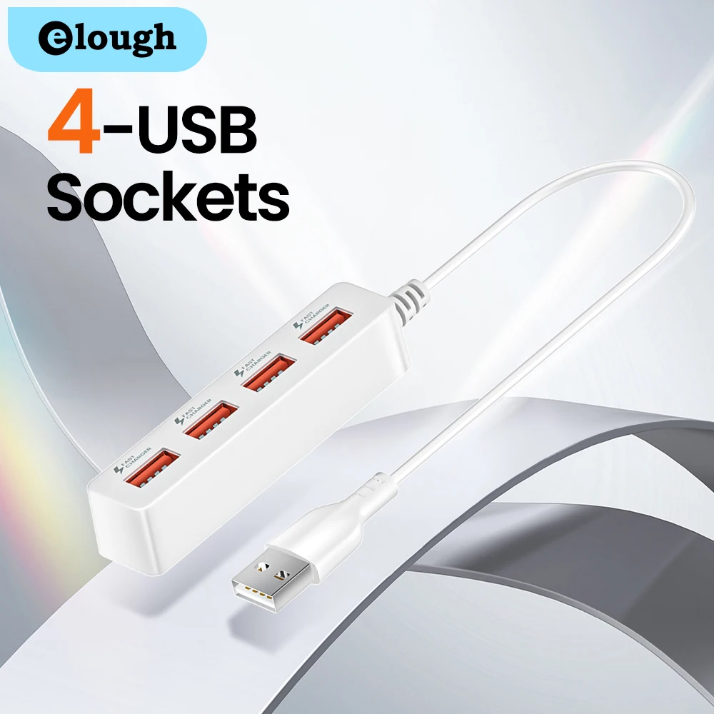 

4-портовый USB-хаб-адаптер, высокоскоростной многопортовый USB-разветвитель, многопортовый USB-разветвитель для ПК, компьютерных аксессуаров, зарядное устройство
