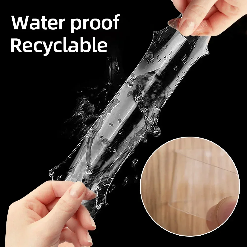 Super Strong Double Sided Adhesive Tape Reusable Nano Traceless Wall Stickers for Bathroom Kitchen Transparent Waterproof Tapes
