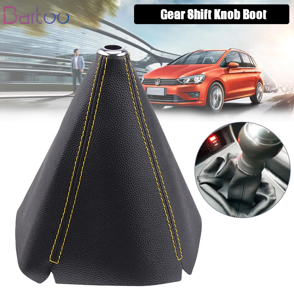 

Universal 16mm PU Leather AT MT Car Gear Shift Collars Manual Stick Shifter Knob Gear Shift Boot Cover Auto Interior SFN071