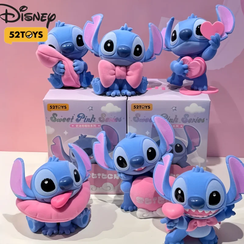 

52toys Disney Stitch Blind Box Warm Pink Series And Cute Monster Series Limited Action Figure Collectible Toy Desktop Decoration