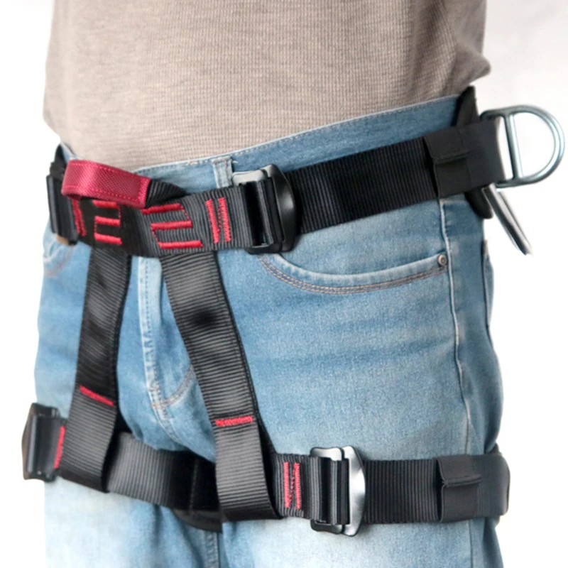 Safety Climbing Belt 25KN for Outdoor Rock Climbing Expand Training Half Body Harness Protective Supplies, Survival Equipment