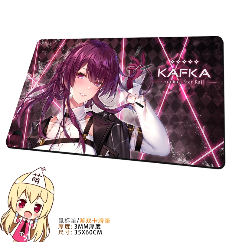 Anime Honkai: Star Rail Bailu Kafka Cosplay placemat Gel Mouse Rubber Pad Gift Oversized mouse pad Office Wrist Rest