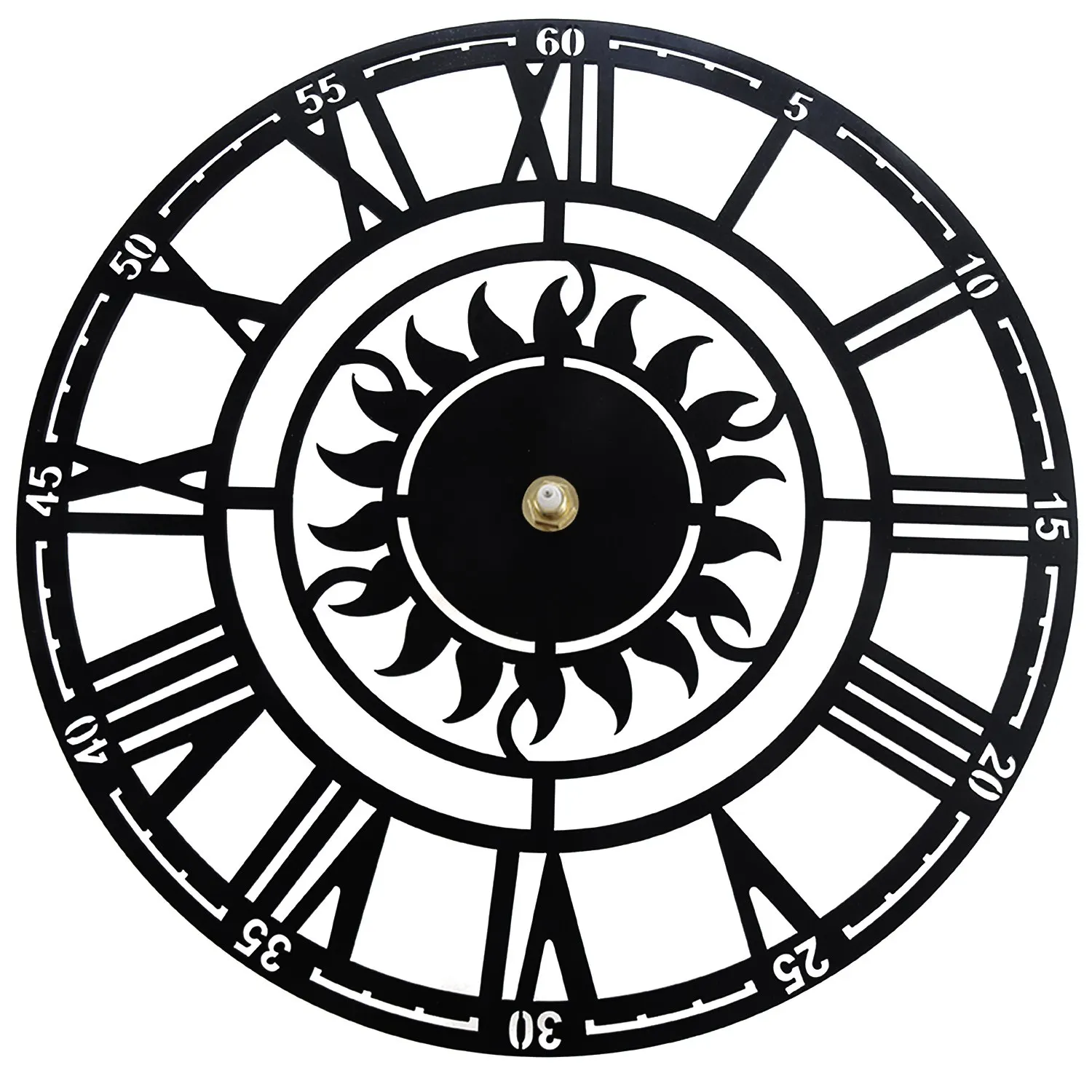 Simple Creative Retro Decorative Sun Roman Digital Acrylic Wall Clock 30Cm X 30Cm Clock Wall Modern Black