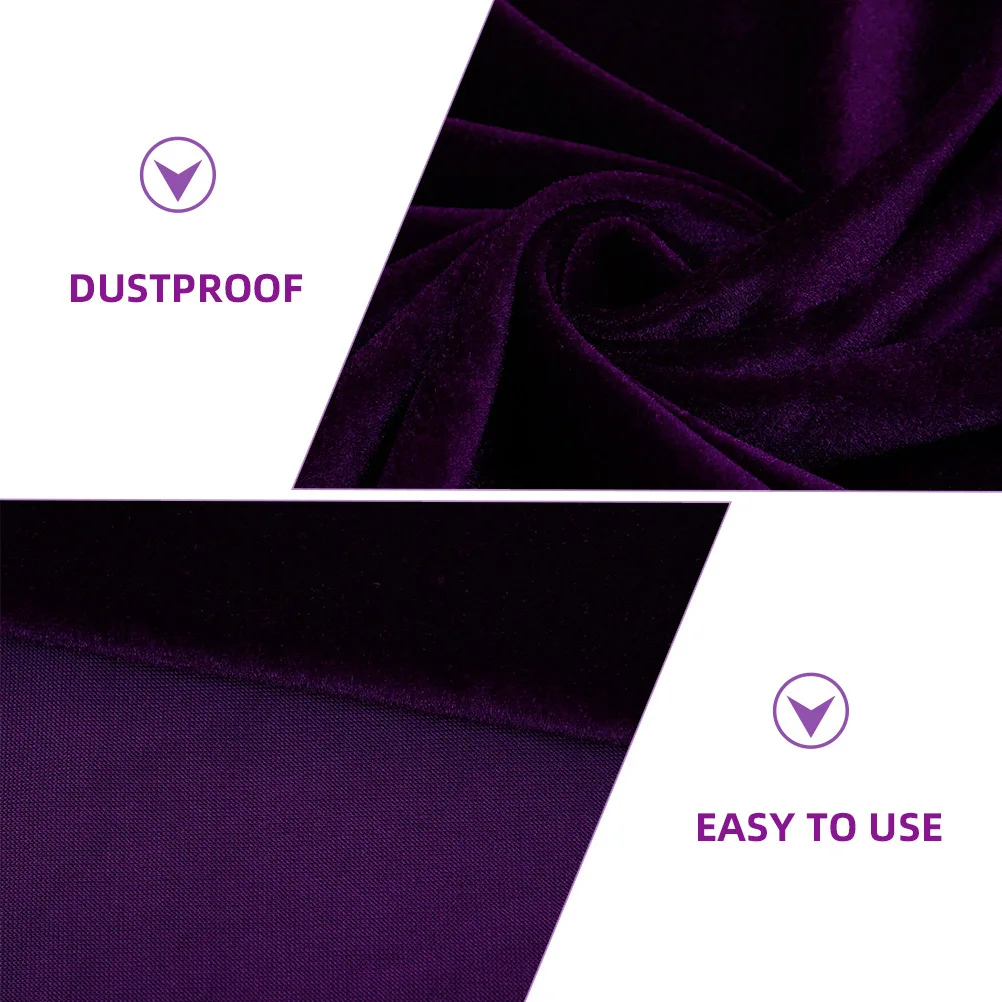 

Piano Cover Tassel Edge Velour Fabric Elegant Minimalist Design Protective Semi Covering Piano Dust Cover for Upright Models
