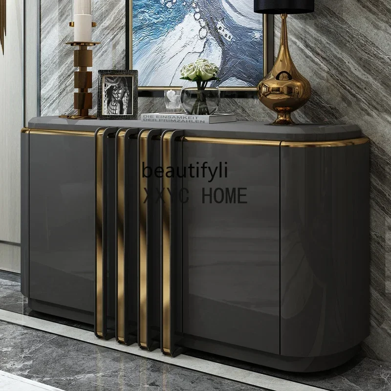 

Light Luxury Entrance Cabinet American Sideboard Cabinet Simple Living Room Decorative Partition Locker Hall Cabinet