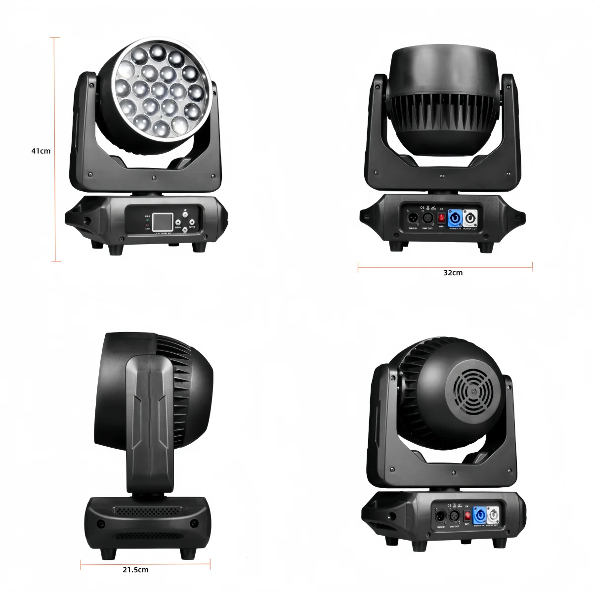 300W LED RGBW Halo Effetto Fascio di Lavaggio/Zoom Luce Professionale DJ/Bar Luci da Palcoscenico Macchina DMX512 Controllo del Cerchio Testa Mobile