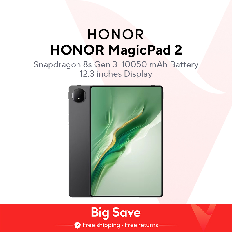 Global Version HONOR MagicPad 2 Tablet 12.3" OLED Screen Snapdragon 8s Gen 3 CPU 13MP Rear Camera 10050mAh Battery Magic Pad 2
