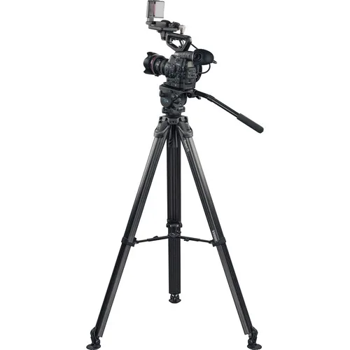 Sachtler Vinten VB5-FTMS System Vision blue5 Head with Flowtech 75 Carbon Fiber Tripod, Mid-Level Spreader, and Rubber Feet