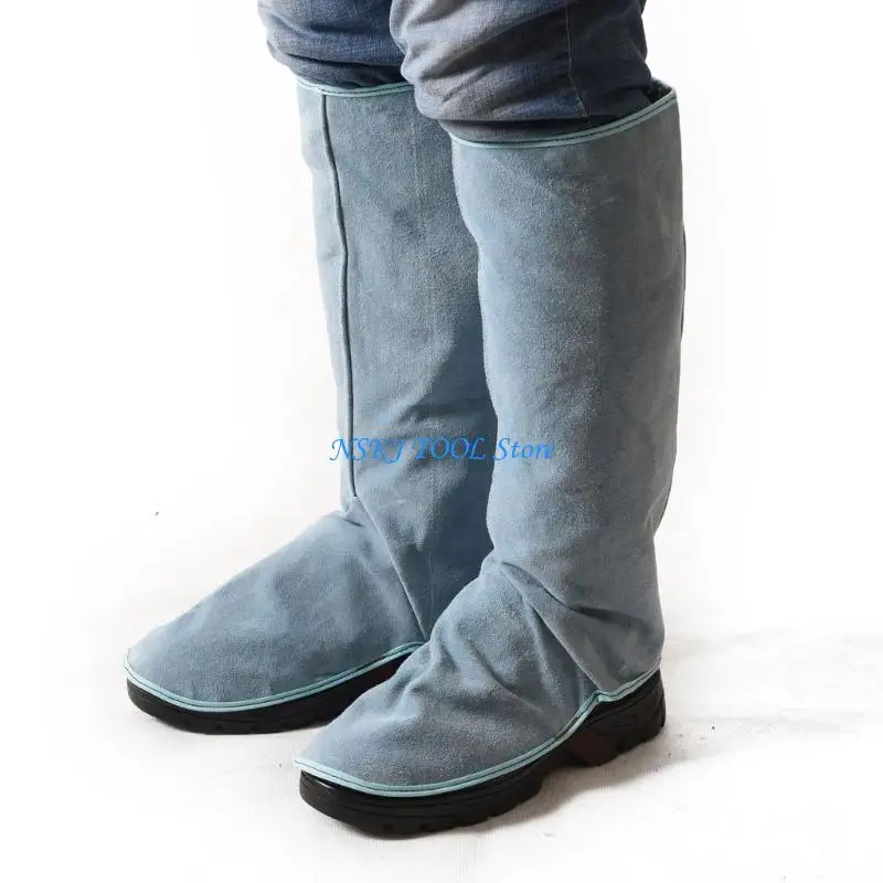 L8RC Leather Welding Boot Protectors Guards Heat Proof Design For Industrial Use 2pcs