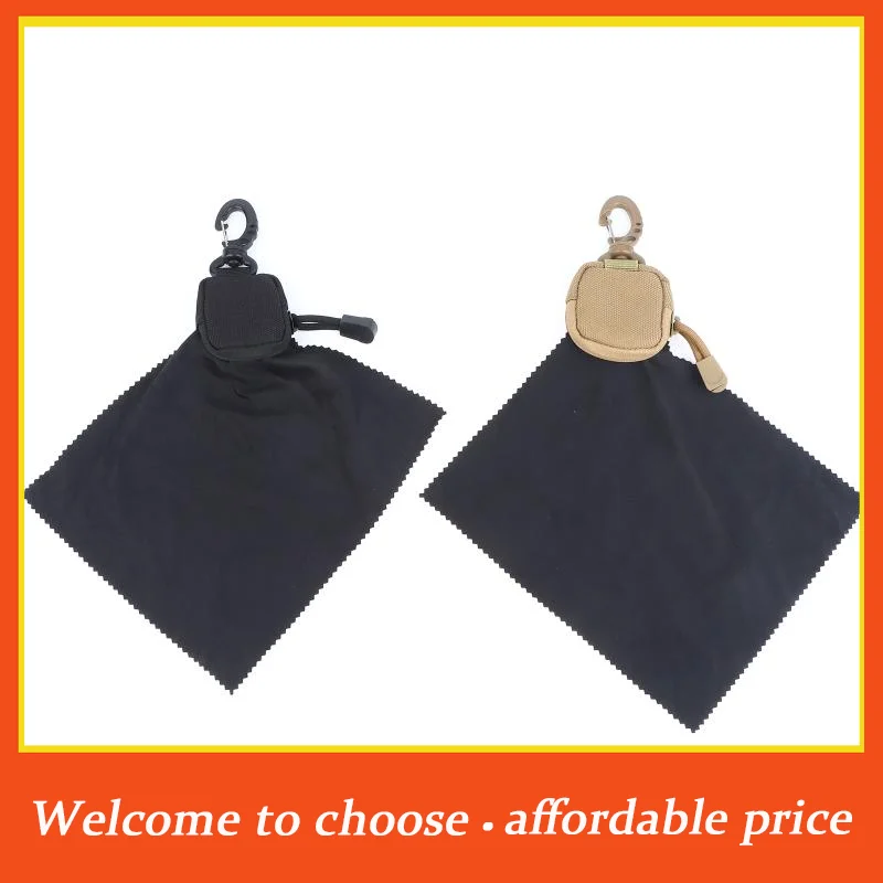 Tactical Storage Eyeglass Cloth Bag Ultra-Fine Fibers Cleaning Cloth One-piece Folding Storage Eyeglass Cloth Hunting Accessori