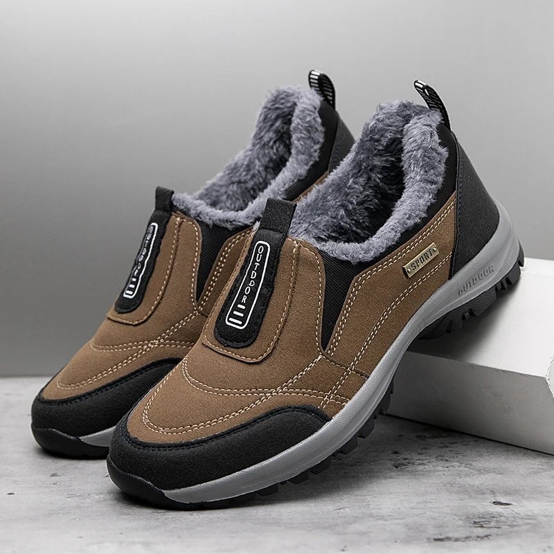 Winter Plus Samt-Sneaker für Herren, große Größen 49 50, rutschfeste Outdoor-Freizeitsportschuhe, bequeme, leichte Herren-Wanderschuhe – Detail 11