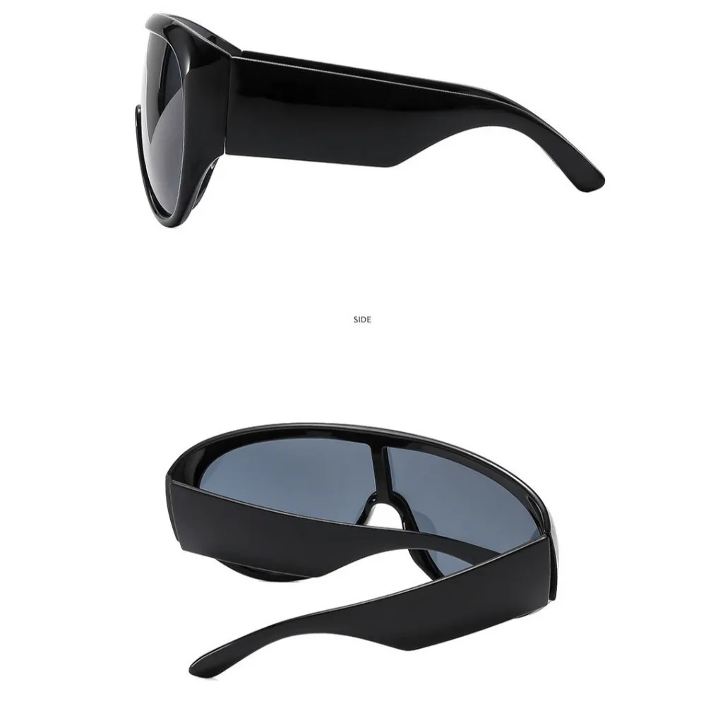 Unisex Oversized Big Frame Sunglasses Tea Color UV400 Protection Square Sunglasses Vintage Punk Style Driving Shades Trendy Wear