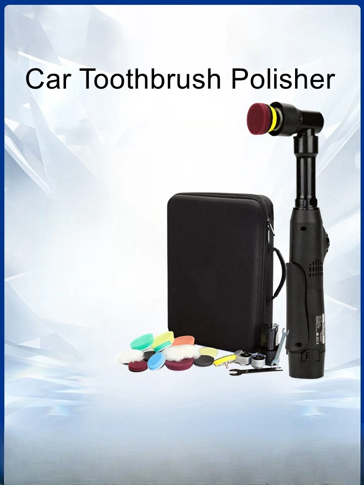 Car beauty toothbrush detail polisher lithium battery small handheld chrome parts bright stripes scratches repair sanding