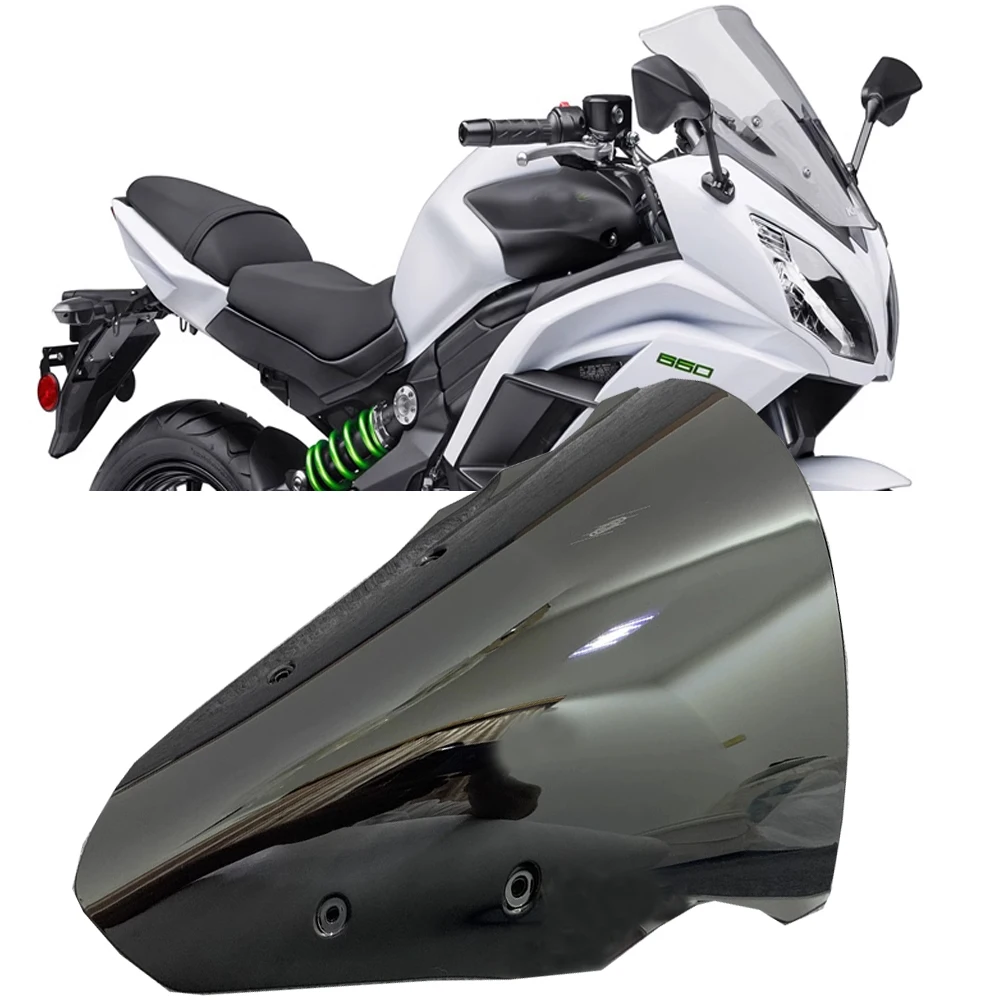 

Ветровое стекло для мотоцикла Kawasaki Ninja 650, ветровое стекло ER 6F ER-6F 2012 2013 2014 2015 ER6F, экран с двойным пузырьковым дефлектором