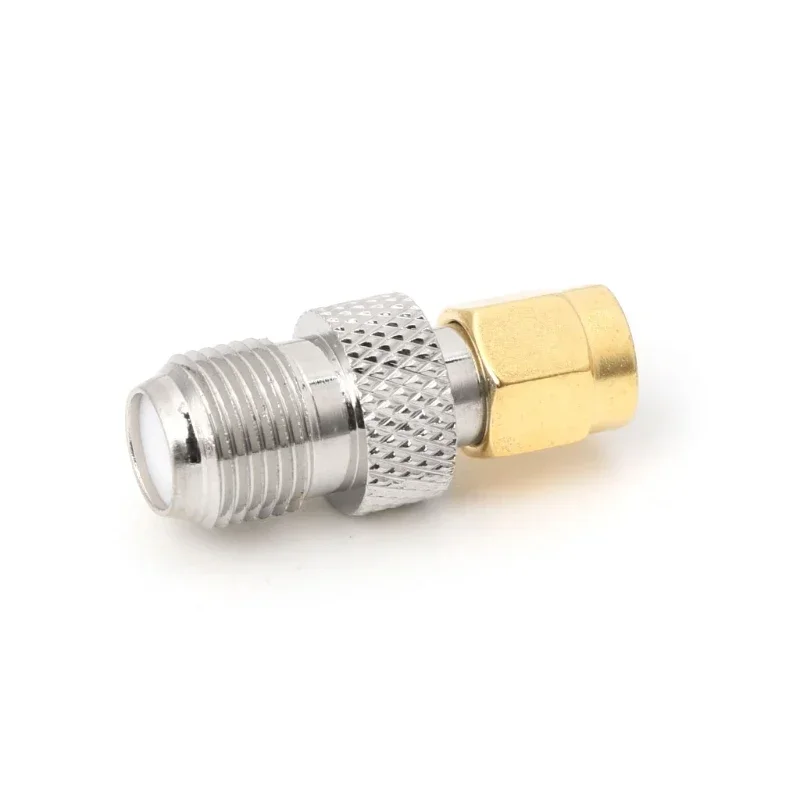 Jack fêmea tipo F para soquete fêmea SMA, Adaptador coaxial RF reto, F para plugue SMA